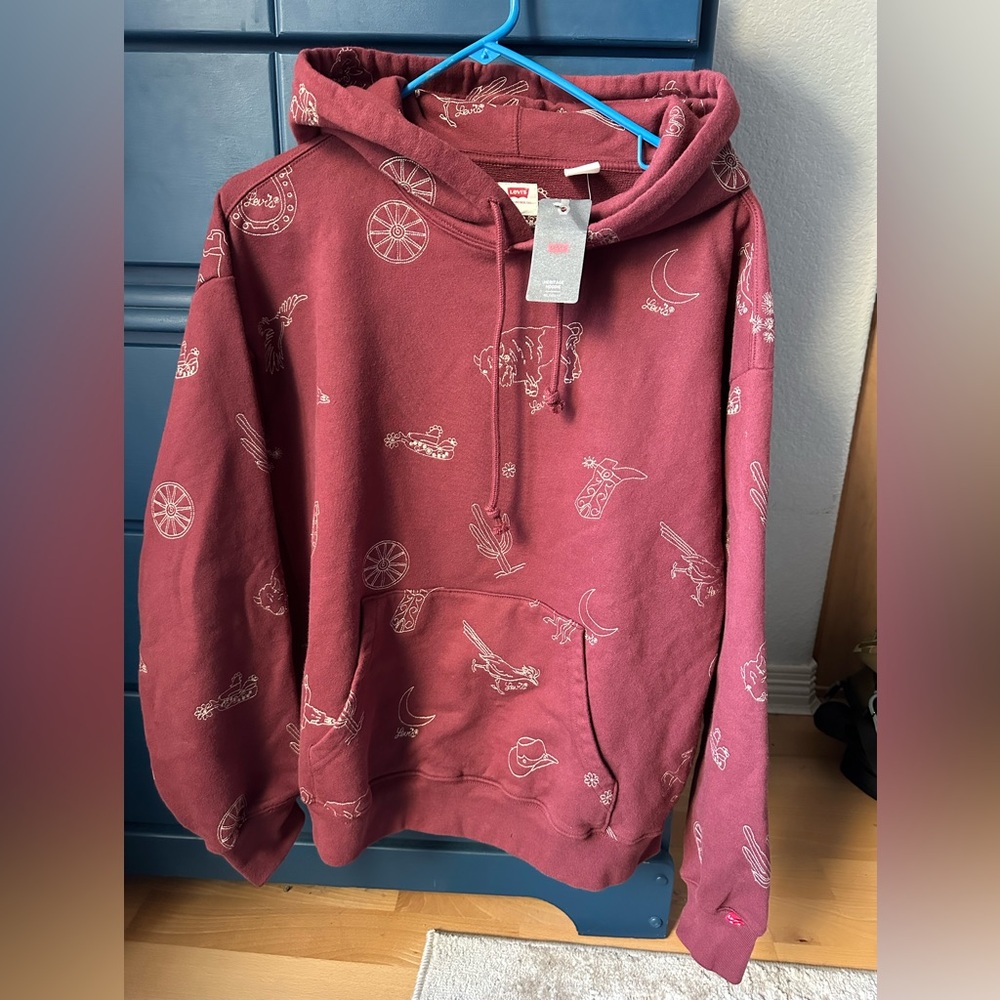 Levi's Maroon Heritage Hoodie NWT